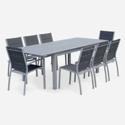 Gartentisch ausziehbar 175/245cm Aluminium - Chicago