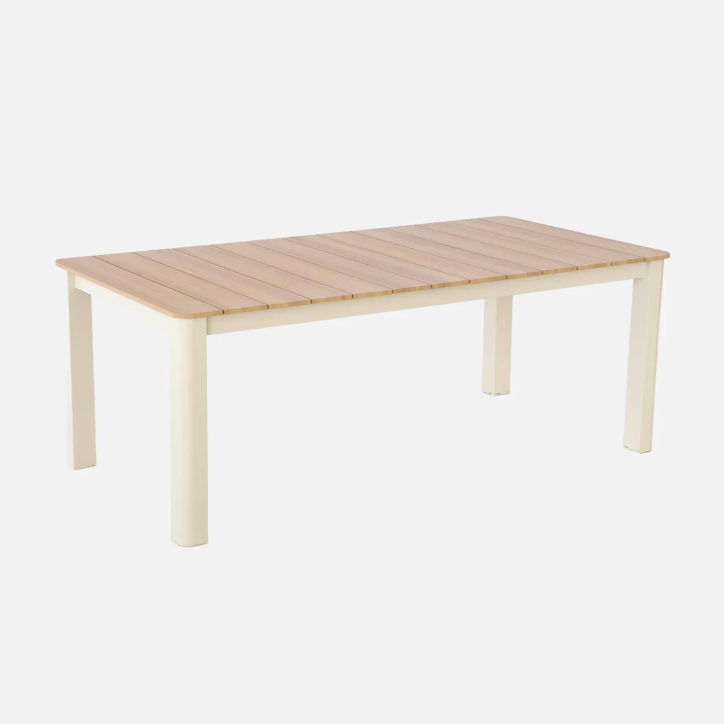 Gartentisch 201cm + 8 Sessel aus Aluminium