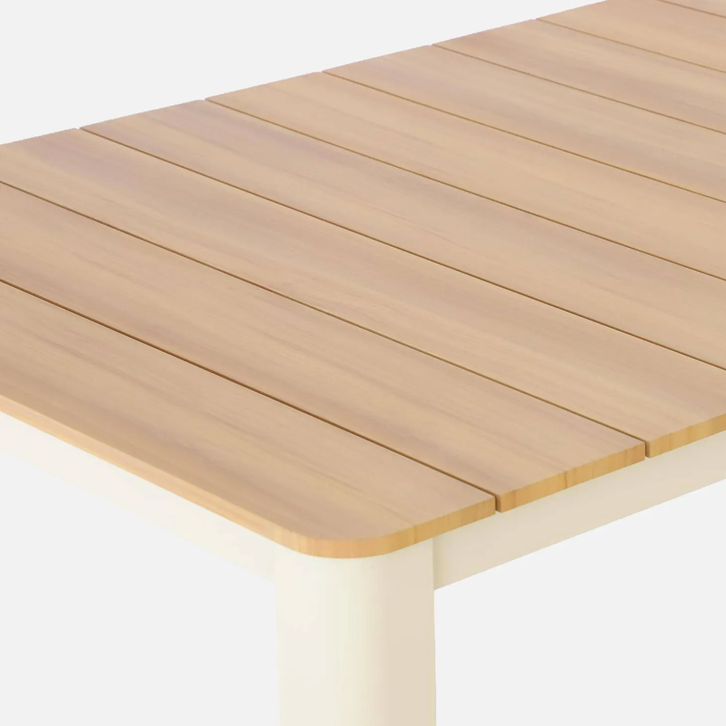Gartentisch 201cm + 8 Sessel aus Aluminium