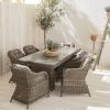 Gartentisch 6 Sitze Polyrattan - Lecco