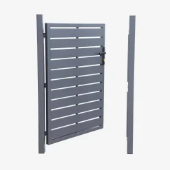 Gartentür aus Aluminium mit Schloss und Griff