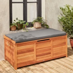 Gartentruhe aus Holz 200L 125 X 60 cm