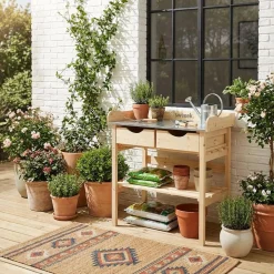 Gartenwerkbank mit 2 Schubladen - Petunia