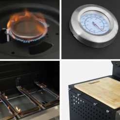Gasgrill 4 Brenner + 1 Seitenbrenner