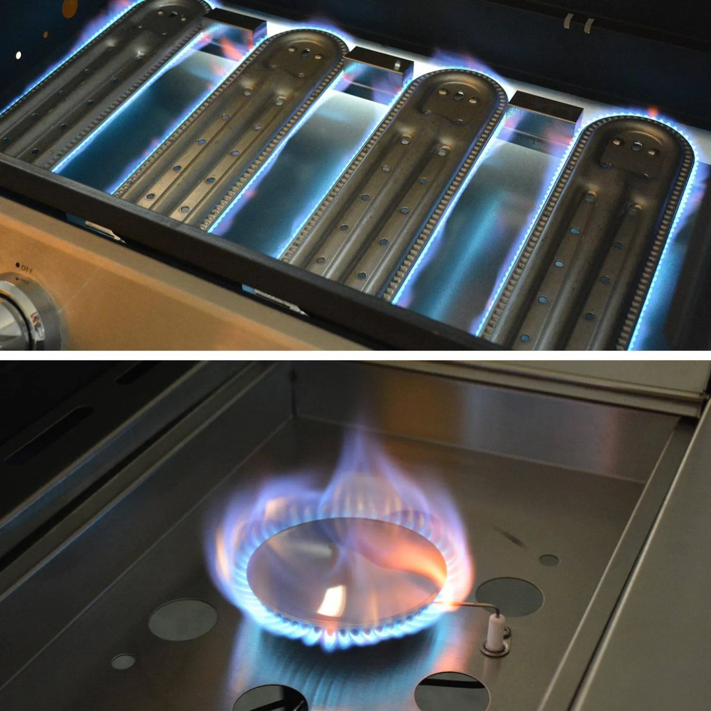Gasgrill mit 4 Brennern + 1 Seitenbrenner und Außenküche
