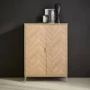 Geschirrschrank in Fischgrät-Optik, 2 Türen