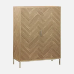 Geschirrschrank in Fischgrät-Optik, 2 Türen