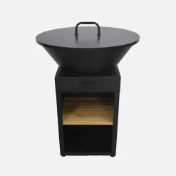 Grill-Feuerschale Ø 81,5 cm mit Grillrost, Stauraum und Deckel