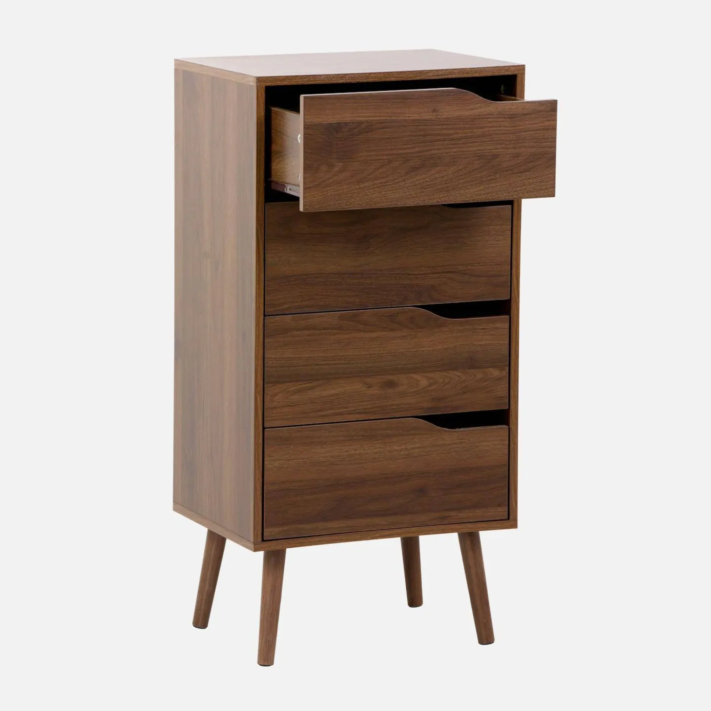 Hochkommode Holzdekor 4 Schubladen