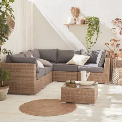 Hochwertige Gartenmöbel: Polyrattan XXL -5 Sitzplätze