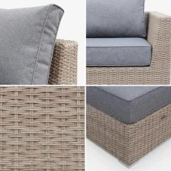 Hochwertige Gartenmöbel: Polyrattan XXL -5 Sitzplätze