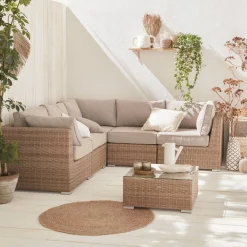 Hochwertige Gartenmöbel: Polyrattan XXL -5 Sitzplätze