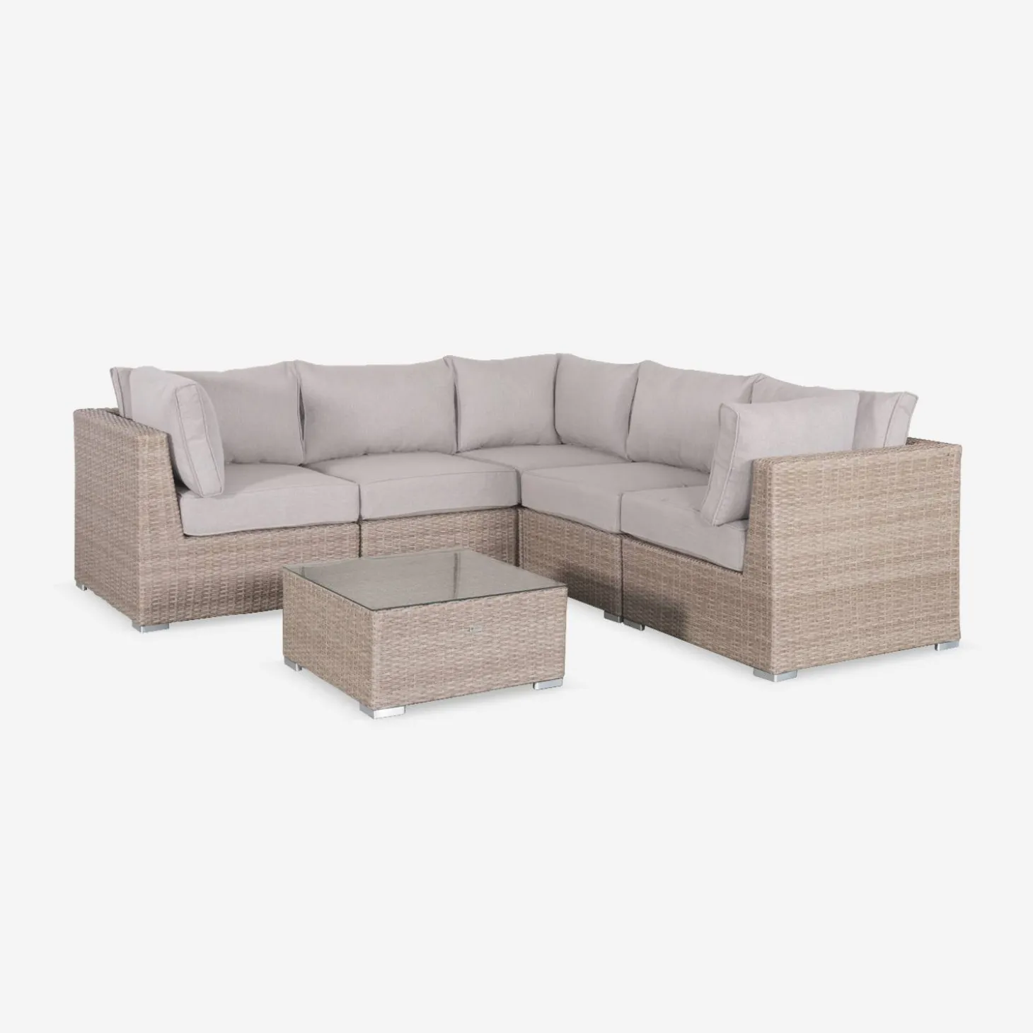 Hochwertige Gartenmöbel: Polyrattan XXL -5 Sitzplätze