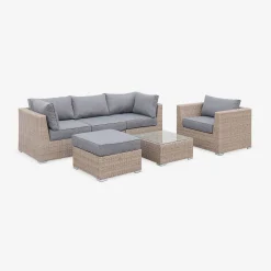 Hochwertiges Lounge-Set Rattan XXL