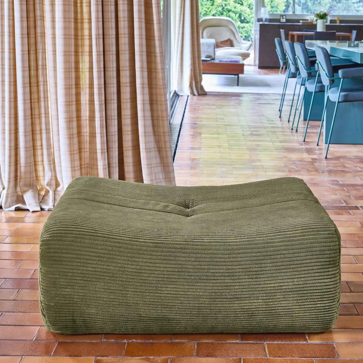 Hocker, Fußhocker mit Cordbezug für Sessel und Sofas