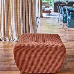 Hocker, Fußhocker mit Cordbezug für Sessel und Sofas