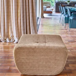Hocker, Fußhocker mit Cordbezug für Sessel und Sofas