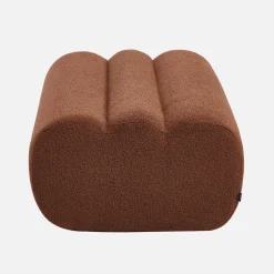Hocker, Fußhocker mit strukturiertem Bouclé-Bezug