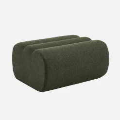 Hocker, Fußhocker mit strukturiertem Bouclé-Bezug