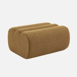 Hocker, Fußhocker mit strukturiertem Bouclé-Bezug