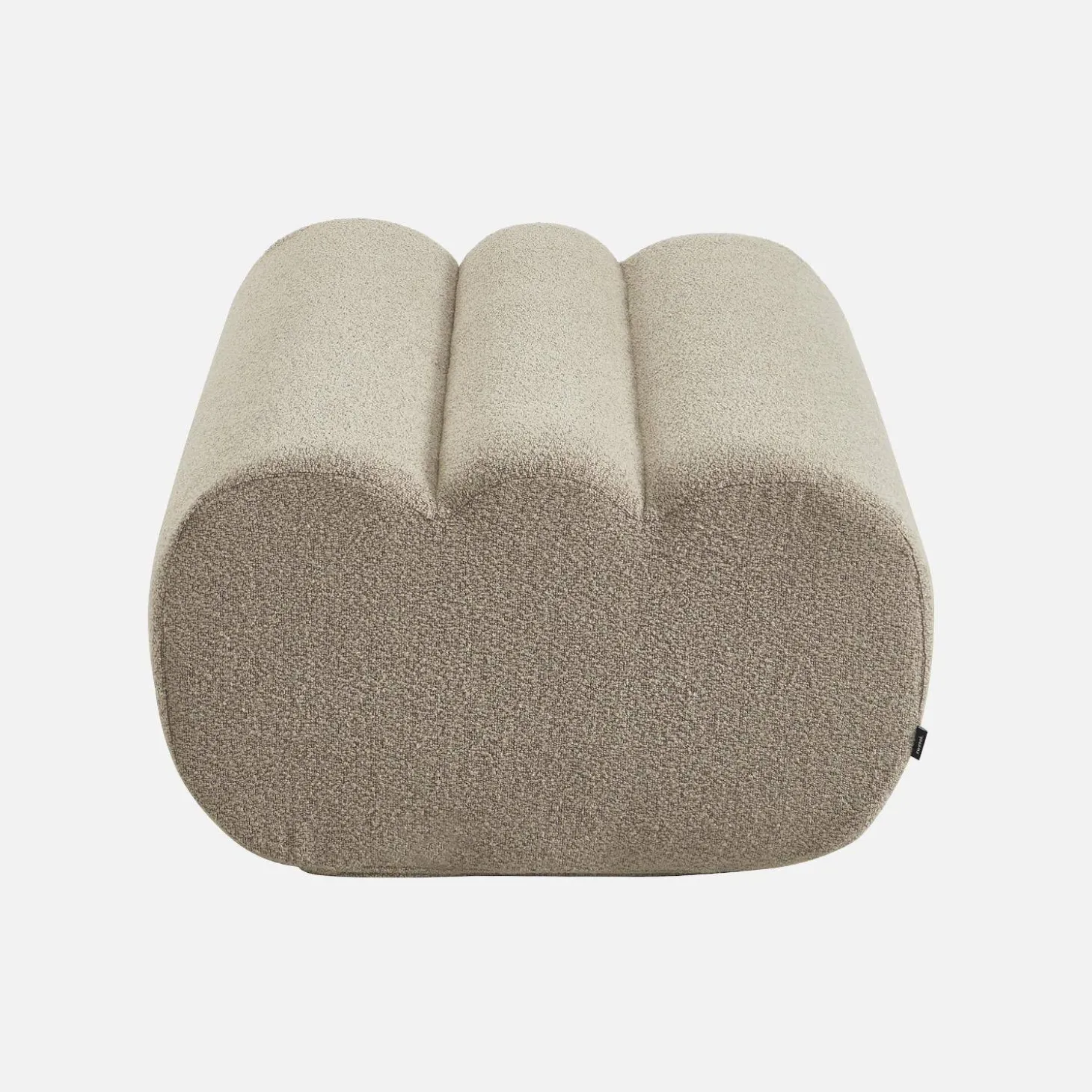 Hocker, Fußhocker mit strukturiertem Bouclé-Bezug