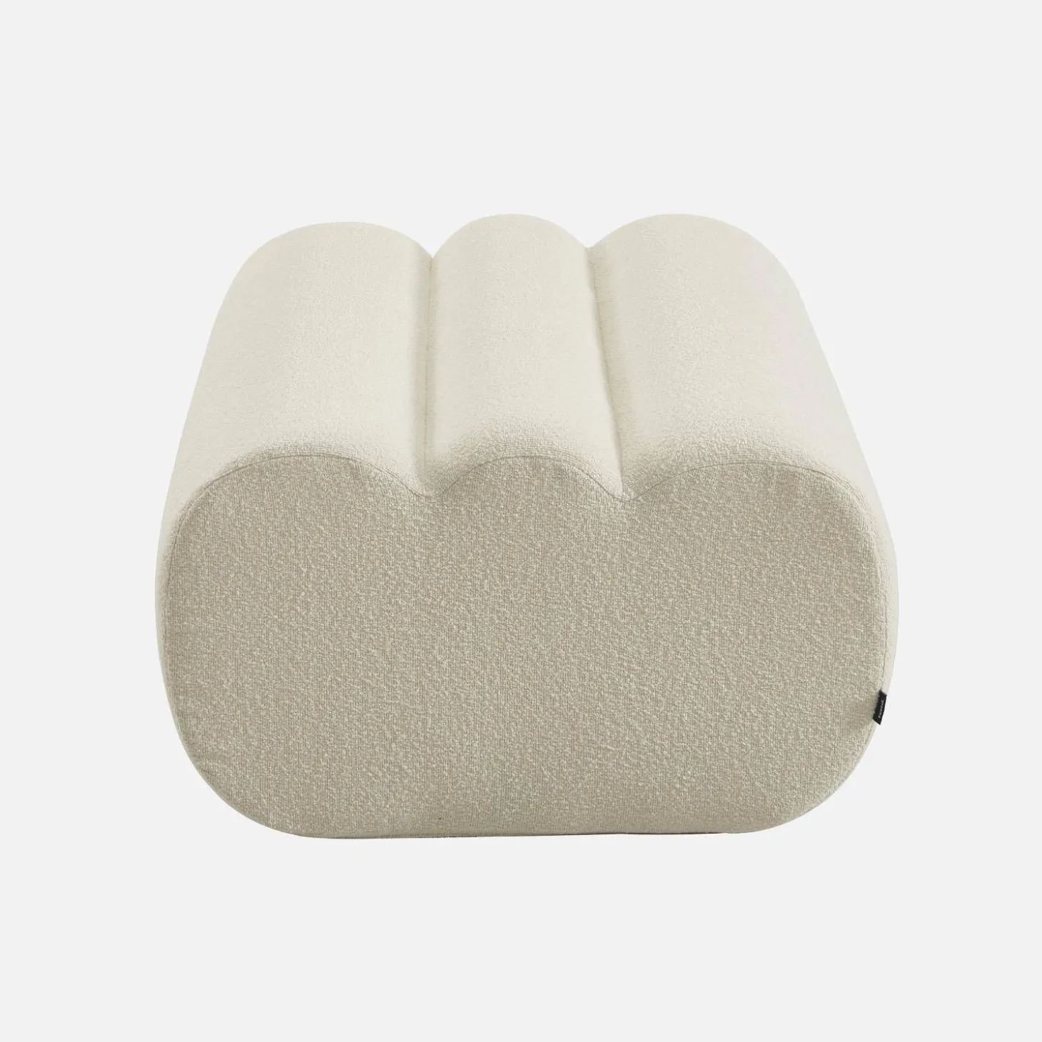 Hocker, Fußhocker mit strukturiertem Bouclé-Bezug