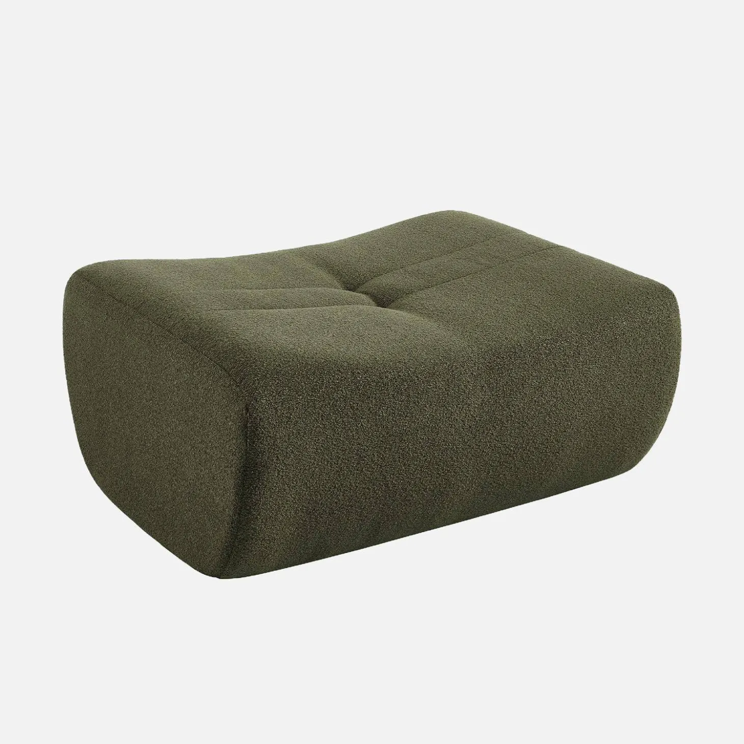 Hocker, Fußhocker mit strukturiertem Bouclé-Bezug für Sessel und Sofas