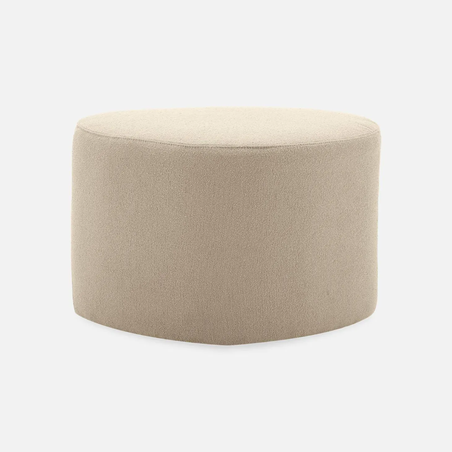 Hocker in Kieselsteinform mit Stoffbezug