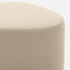 Hocker in Kieselsteinform mit Stoffbezug