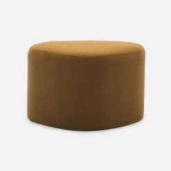 Hocker in Kieselsteinform mit Stoffbezug