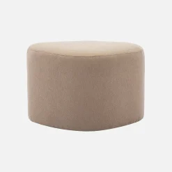 Hocker in Kieselsteinform mit Stoffbezug