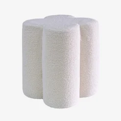 Hocker Kleeblatt Bouclé