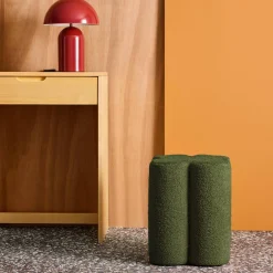 Hocker Kleeblatt Bouclé