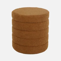 Hocker mit Stauraum und Bouclé-Bezug