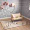 Indoor Kinderteppich Regenbogenmuster, cremefarben und mehrfarbig