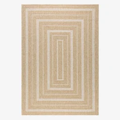 Indoor/Outdoor-Teppich in Jute-Optik, beige mit Mustern