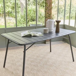 Indoor / Outdoor Teppich mit Jute-Optik in Naturfarbe mit Schachbrettmuster
