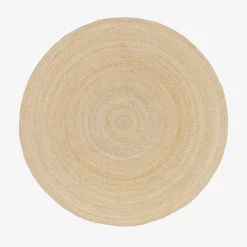 Indoor Teppich rund aus Jute, naturfarben