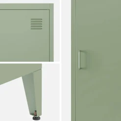 Industrieller Schrank aus Stahl mit 4 Stauräumen