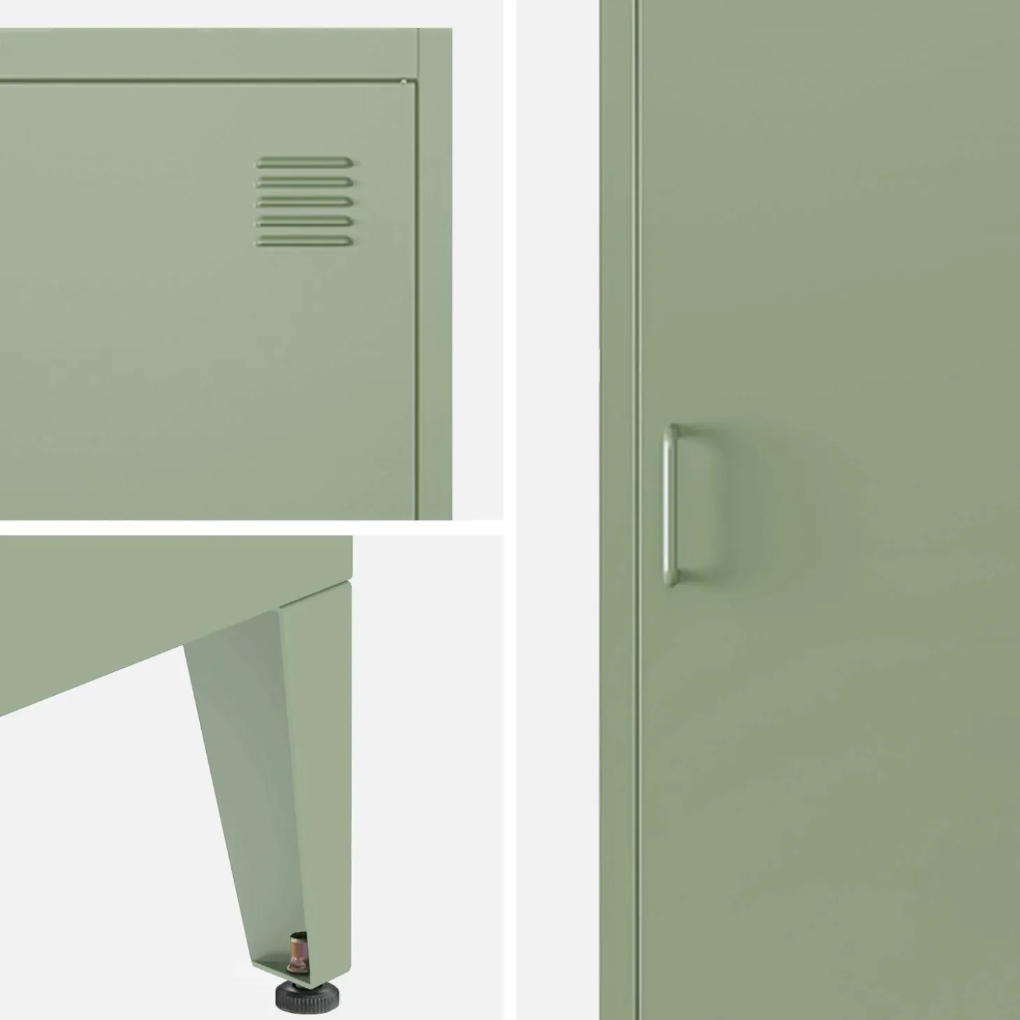 Industrieller Schrank aus Stahl mit 4 Stauräumen