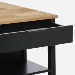 3-in-1-Kücheninsel, 5 Regale, 1 Tür, 1 Schublade, 120cm