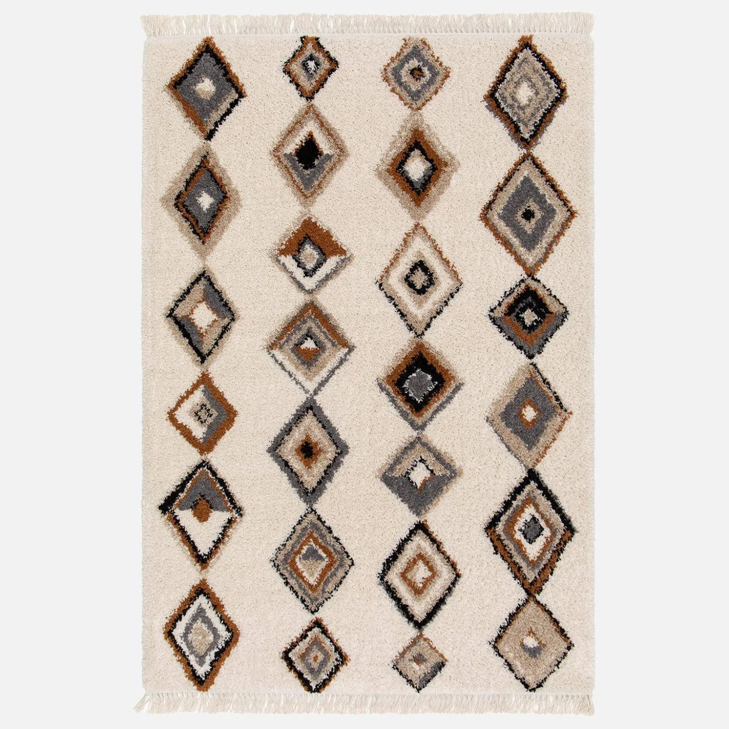Innenteppich mit ethnischen Motiven, beige