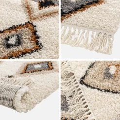Innenteppich mit ethnischen Motiven, beige