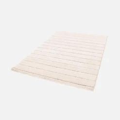 Innenteppich mit parallelem Linienmuster, cremefarben