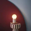 Innen-Tischlampe mit gesprenkeltem Keramiksockel, Höhe 28 cm