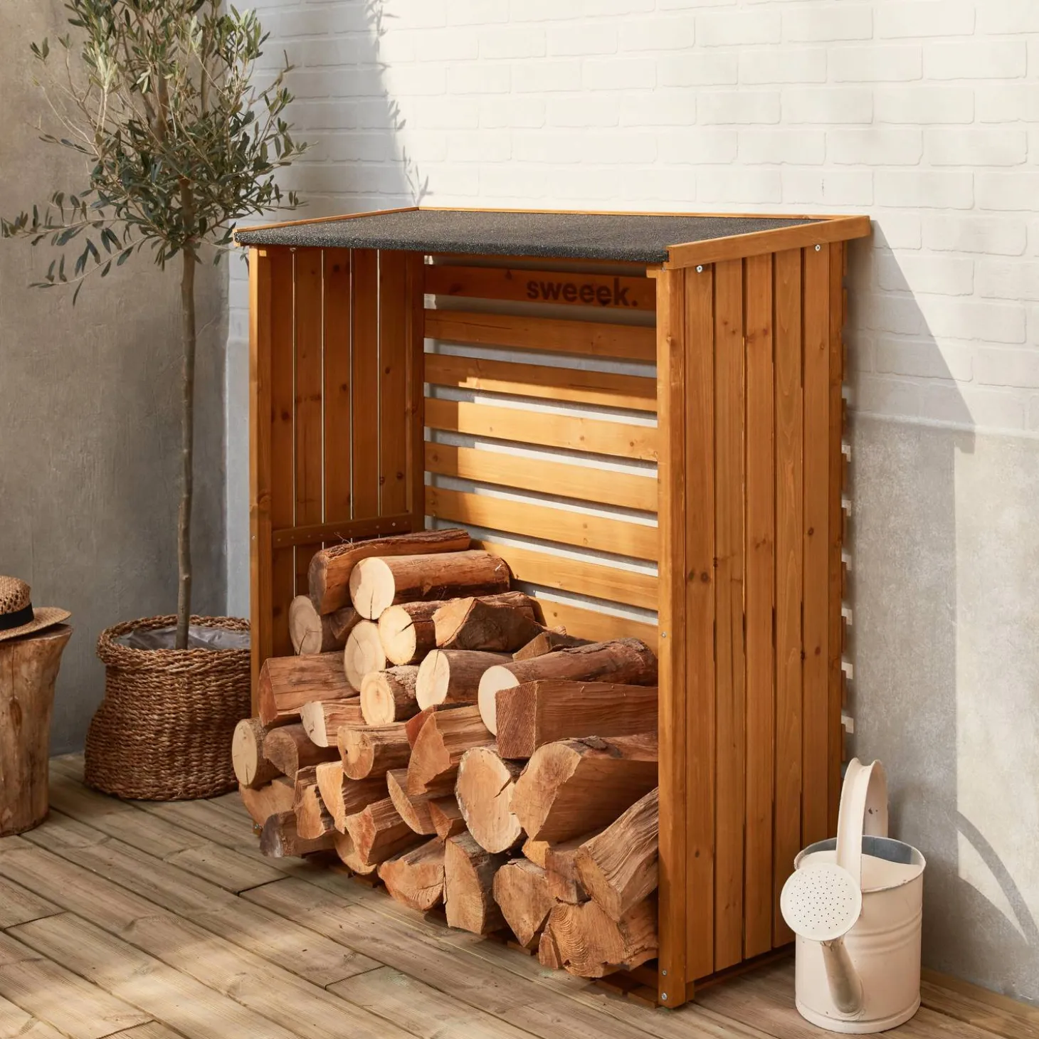 Kaminholzregal 120x45x120cm, Holz