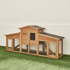 Kaninchenstall, Hasenstall für 4 Tiere, mit Gehege, Hühnerstall