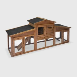 Kaninchenstall, Hasenstall für 4 Tiere, mit Gehege, Hühnerstall
