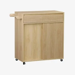 Küchenwagen Holzoptik 1 Griff 1 Schublade 2 Türen