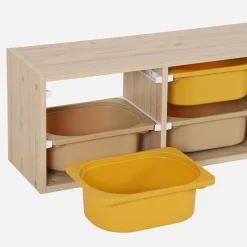 Kinder Aufbewahrungsmöbel mit 6 bunten Behältern